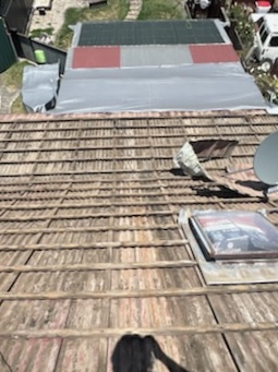 Colorbond roof before painting