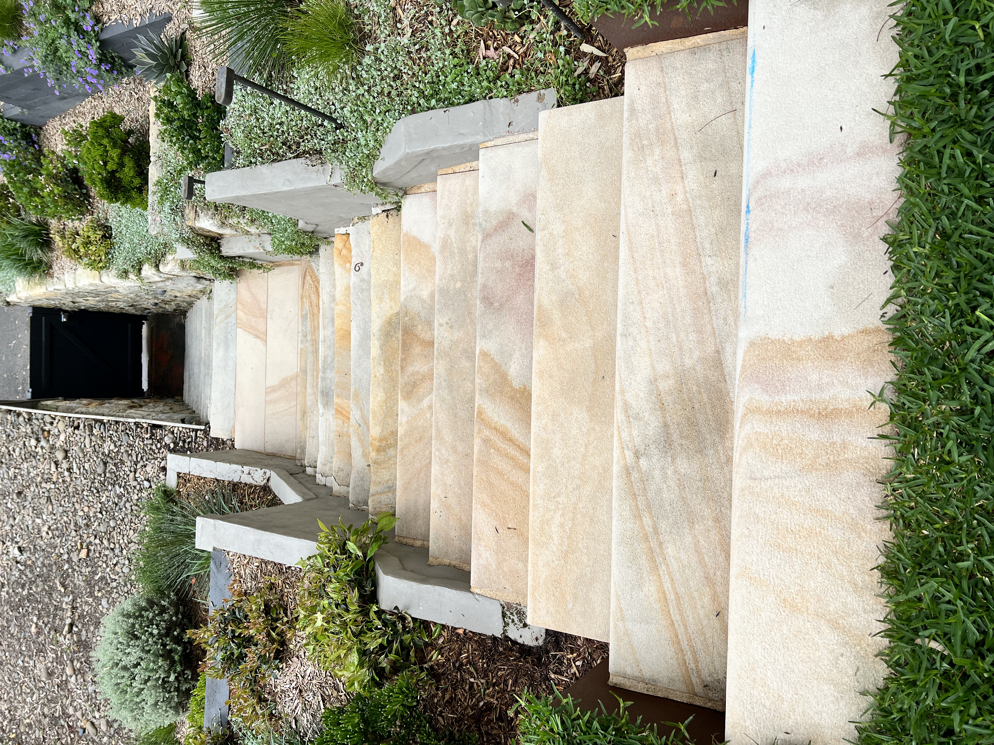 Concrete steps after cleaning