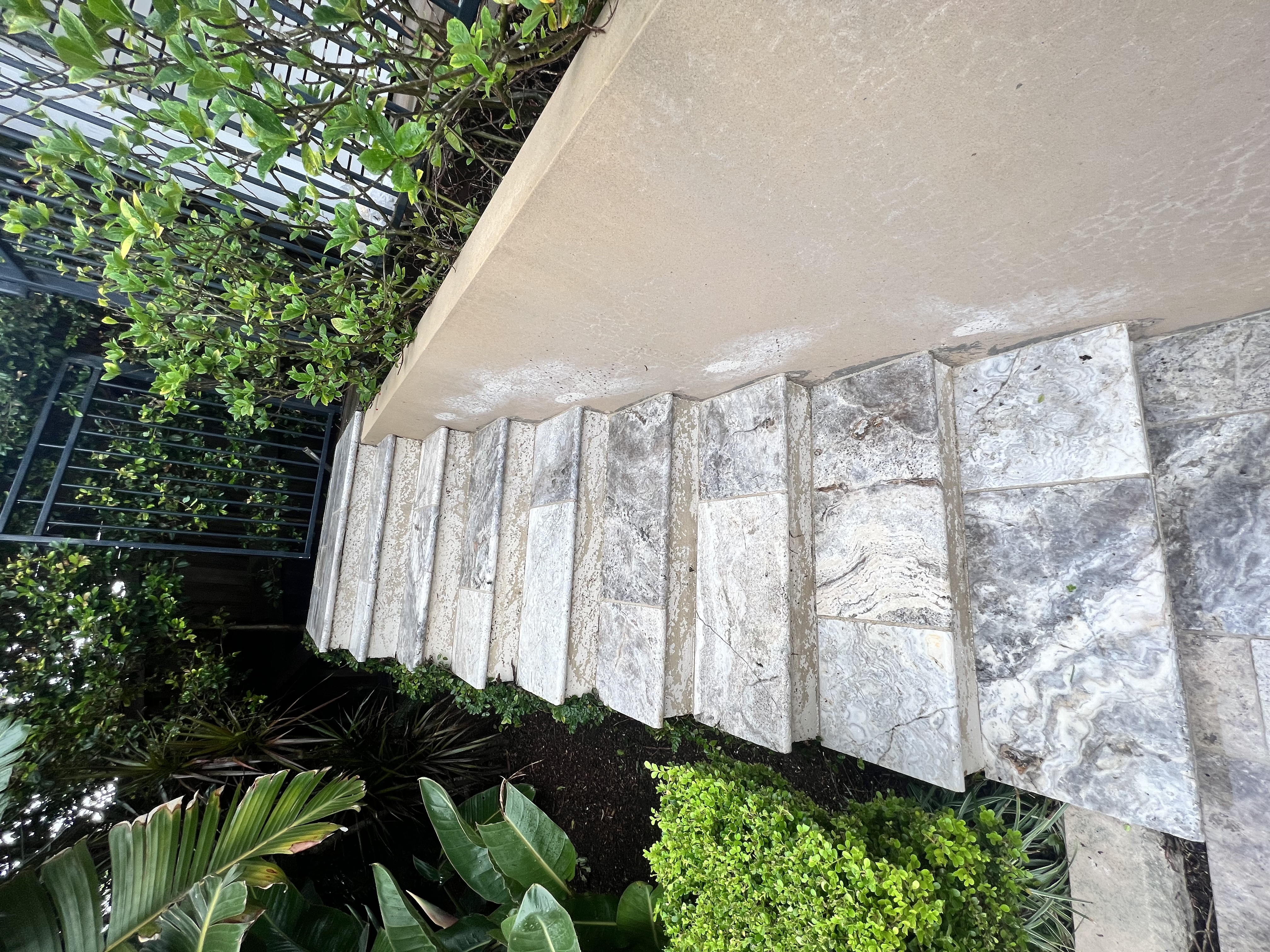Stone steps after cleaning